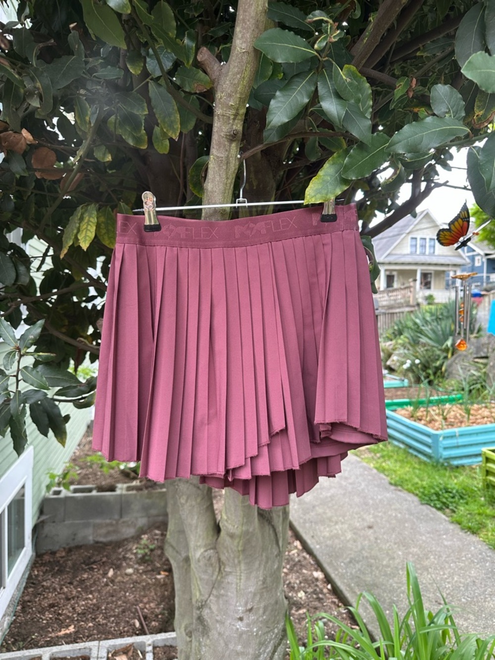 POPFLEX Pleated Skater Skort in Mauve